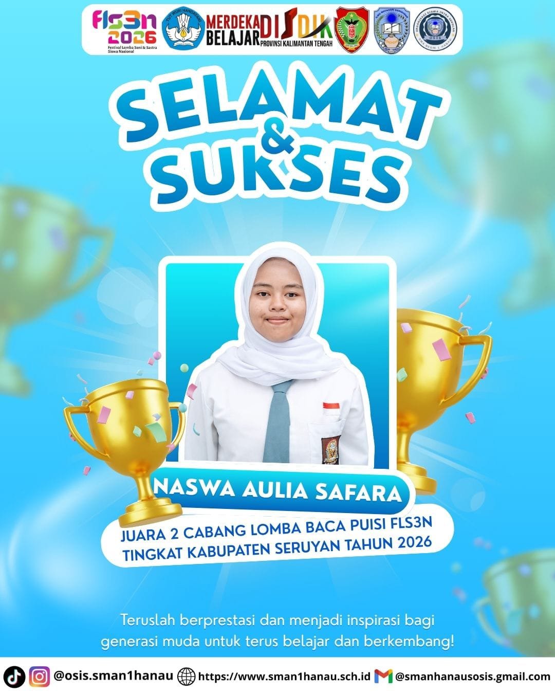 JUARA 2 LOMBA BACA PUISI FLS3N TINGKAT KABUPATEN SERUYAN